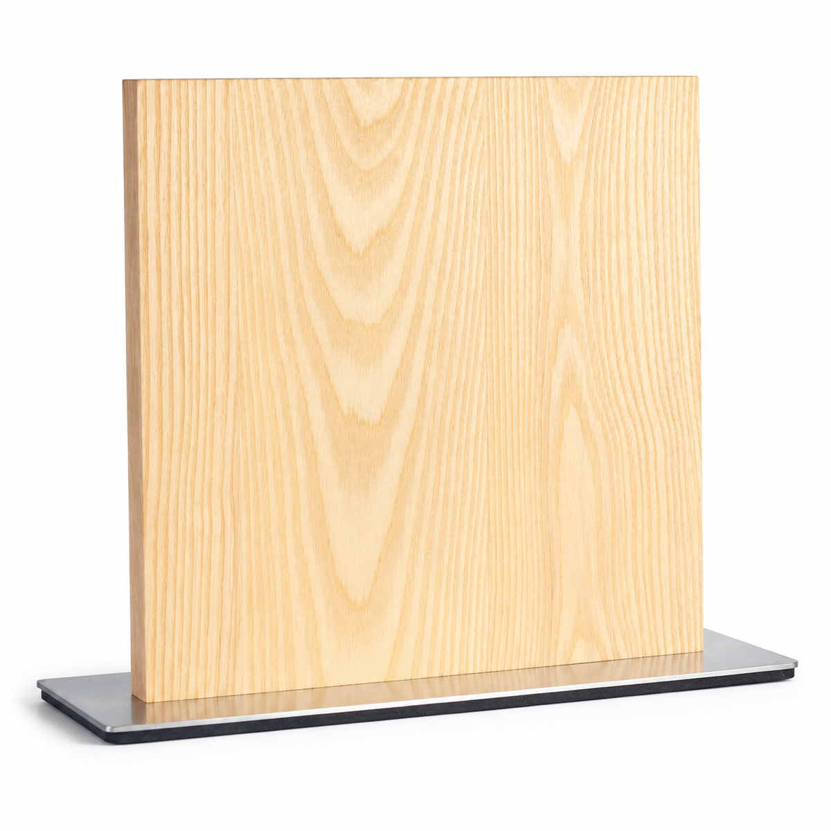 VEYUNA Magnetic Knife Block - Ash Wood, Metal Base, Food Prep Storage