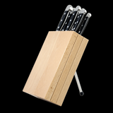 VEYUNA Knife Block - Beech Wood Storage Stand for Food Prep Knives