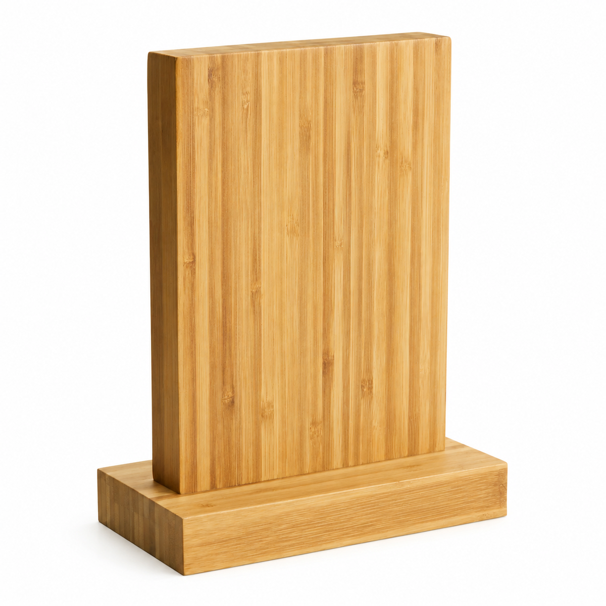 VEYUNA Magnetic Bamboo Knife Block - Mini Countertop Storage for Food Prep Knives