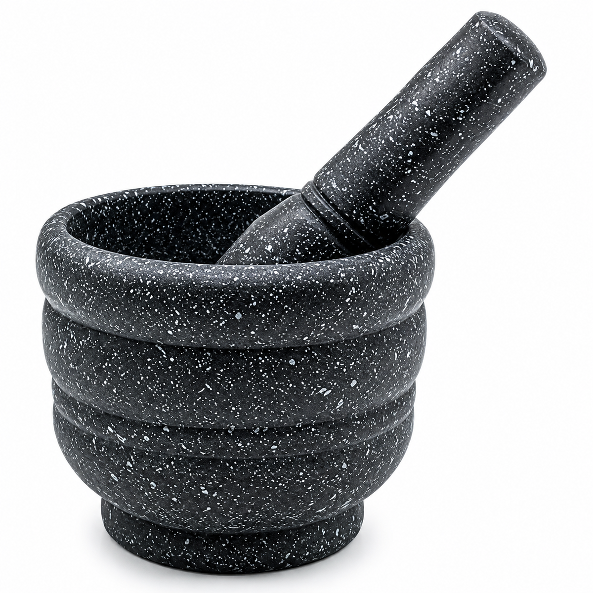 VEYUNA Granite Mortar & Pestle – Compact Grinder for Food and Treat Prep