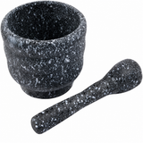 VEYUNA Granite Mortar & Pestle – Compact Grinder for Food and Treat Prep