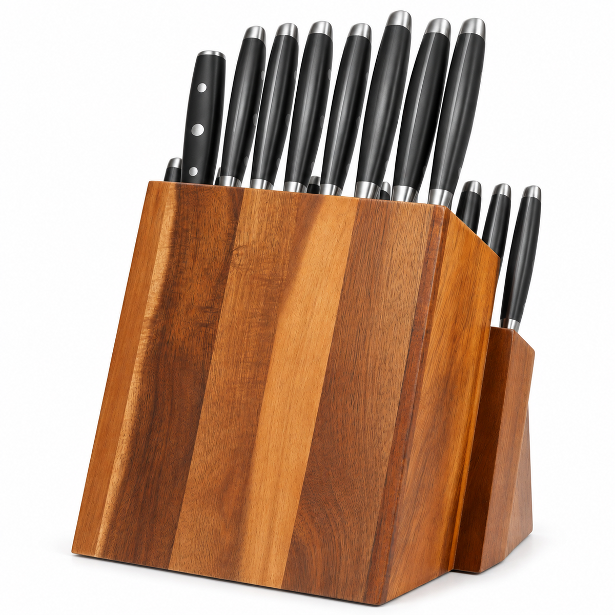 VEYUNA 18-Piece Knife Block Set, Gladiator Series, NSF Certified Kitchen Knives