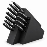 VEYUNA 12-Piece Knife Block Set, Shadow Black Series, NSF Certified Kitchen Knives