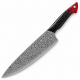 VEYUNA 9.5-Inch Chef Knife 69-Layer Damascus Blade with Japanese V12 Steel Core and Resin Handle