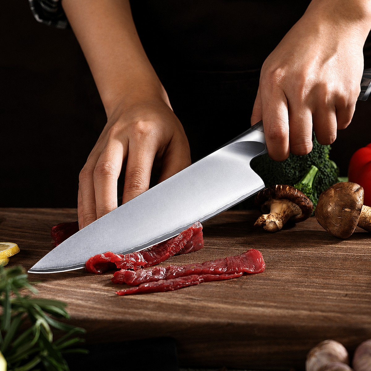 VEYUNA 3-Piece Knife Set – Japanese High Carbon Steel Food Prep Knives