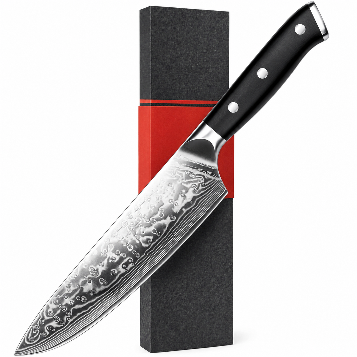 VEYUNA Chef Knife 8-Inch – 67-Layer Damascus Steel for Fresh Food Prep