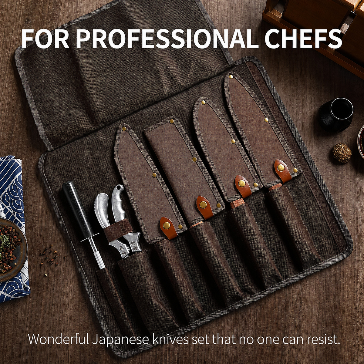 VEYUNA Knife Set 6-Piece – Hand-Forged High-Carbon Steel for Fresh Food Prep