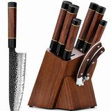VEYUNA Knife Set 8-Piece – 10Cr15MoV High-Carbon Steel for Fresh Food Prep