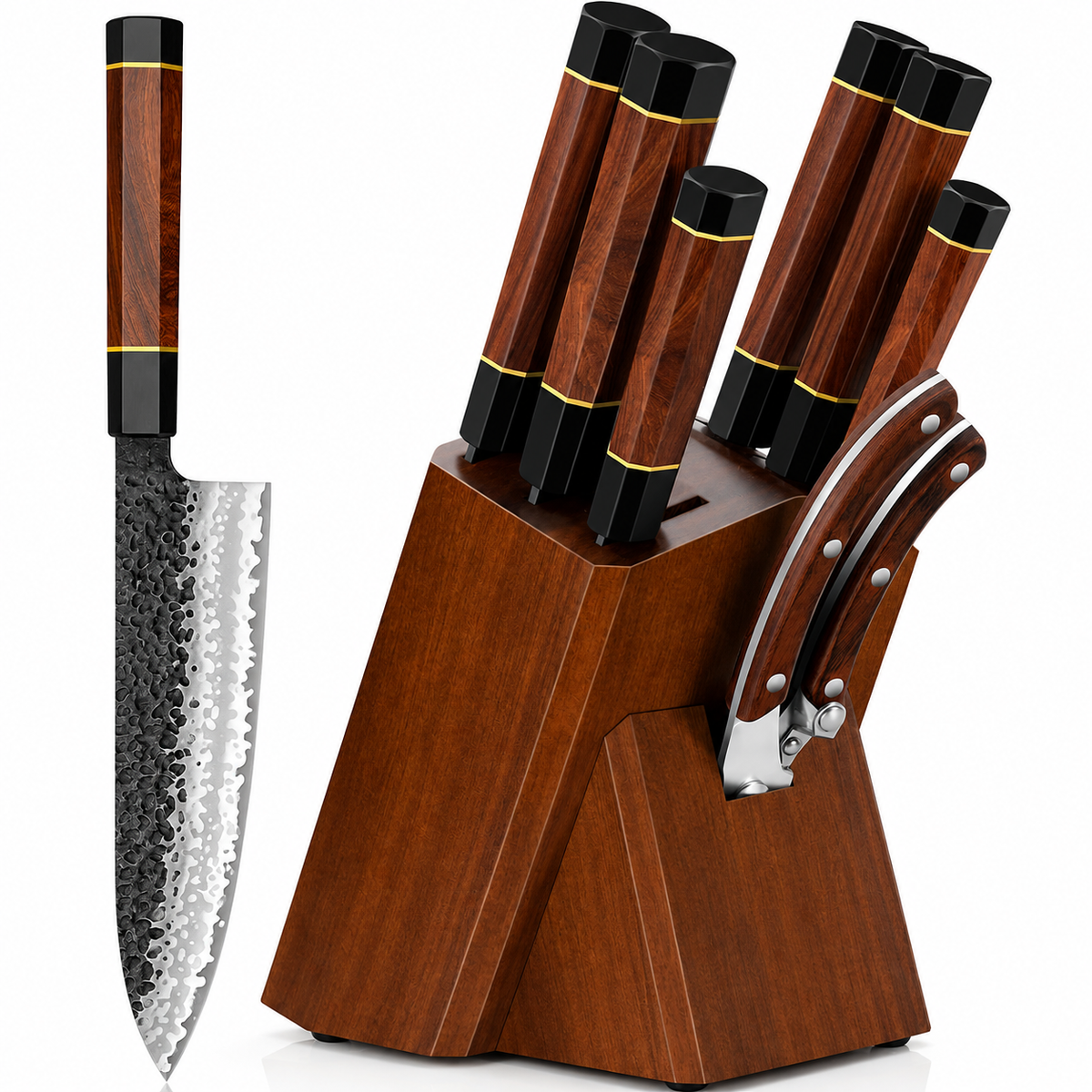 VEYUNA Knife Set 5-Piece – High-Carbon Steel Japanese Knives for Fresh Food Prep