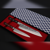 VEYUNA Knife Set 2-Piece – AUS-10 Bunka & VG-10 Petty for Food Prep