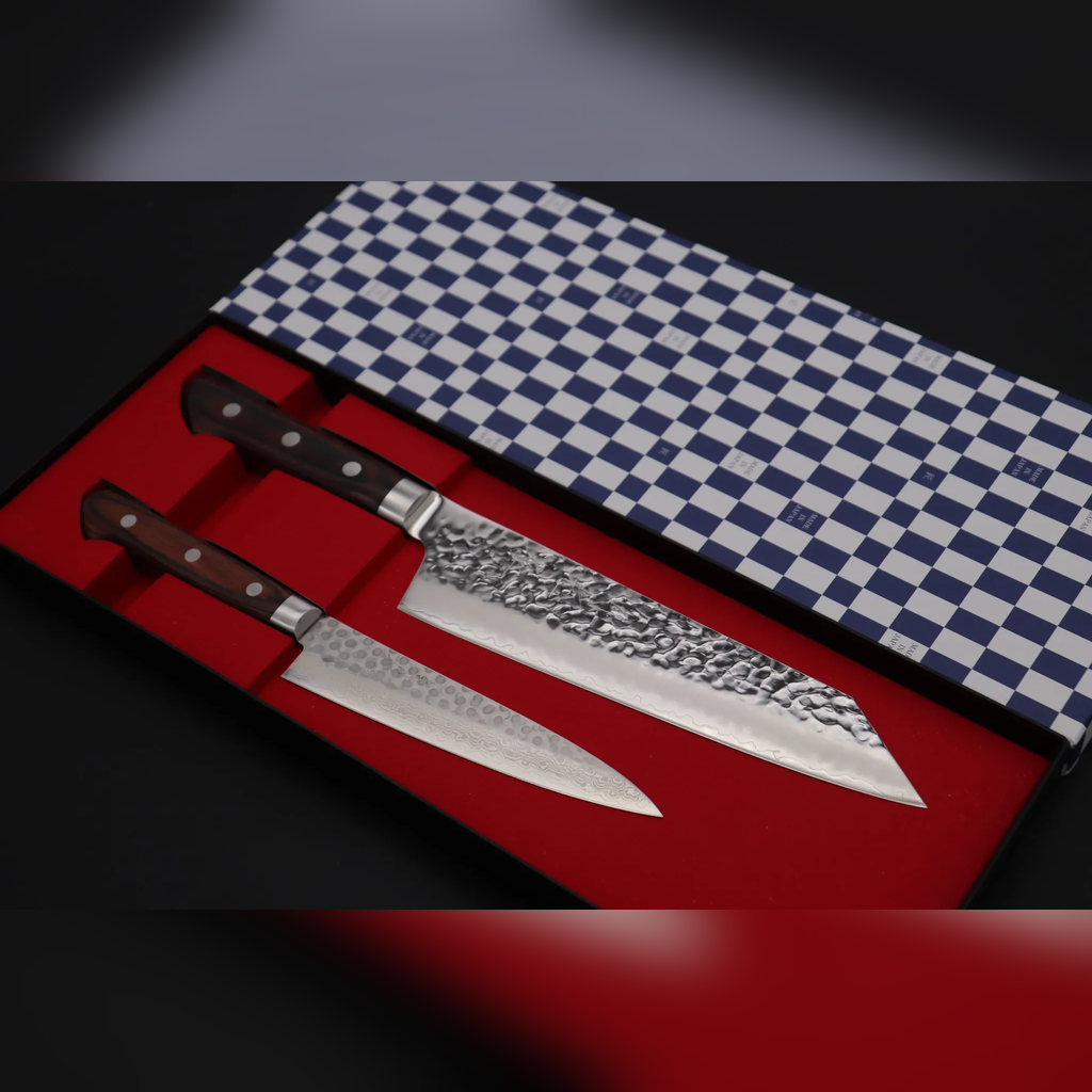 VEYUNA Knife Set 2-Piece – AUS-10 Bunka & VG-10 Petty for Food Prep