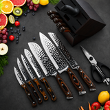 VEYUNA Knife Set 15-Piece – High-Carbon Steel Block Set for Food Prep