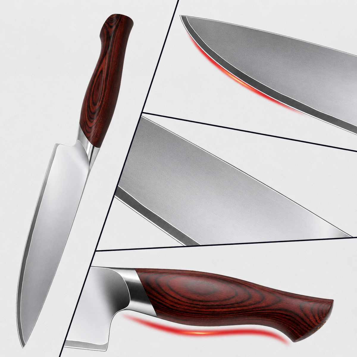 VEYUNA Chef Knife 8-Inch – High-Carbon Japanese Steel for Fresh Food Prep
