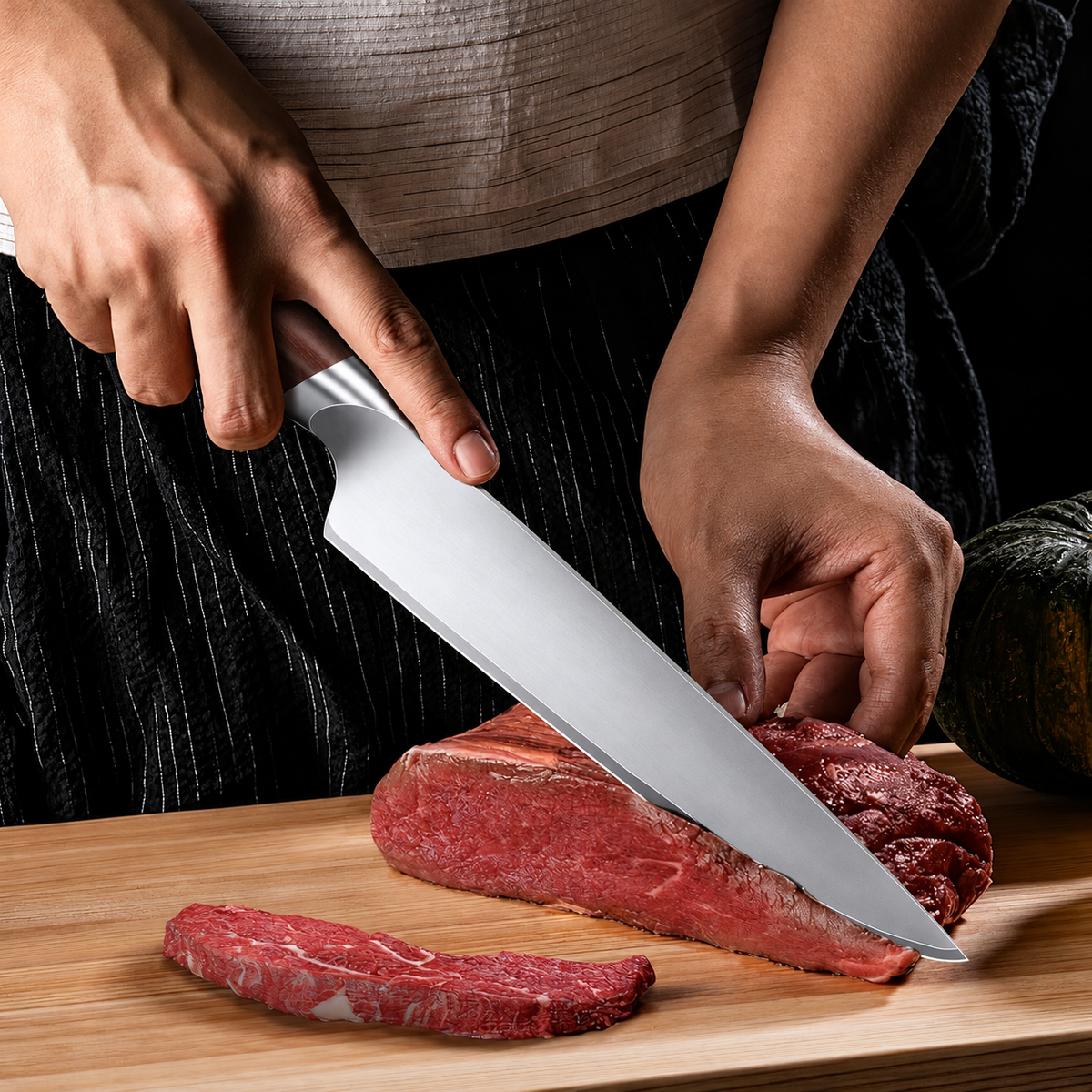 VEYUNA Chef Knife 8-Inch – High-Carbon Japanese Steel for Fresh Food Prep