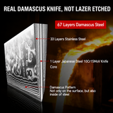 VEYUNA Chef Knife 8-Inch – 67-Layer Damascus Steel for Fresh Food Prep