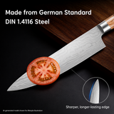 VEYUNA Knife Set 14-Piece – German DIN1.4116 Steel Magnetic Block for Food Prep
