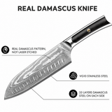 VEYUNA Knife Set 3-Piece – VG10 Damascus Steel, Full Tang for Fresh Food Prep