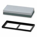 VEYUNA Whetstone - Diamond Grit 400/1000, Silicon Pedestal for Food Prep Knives