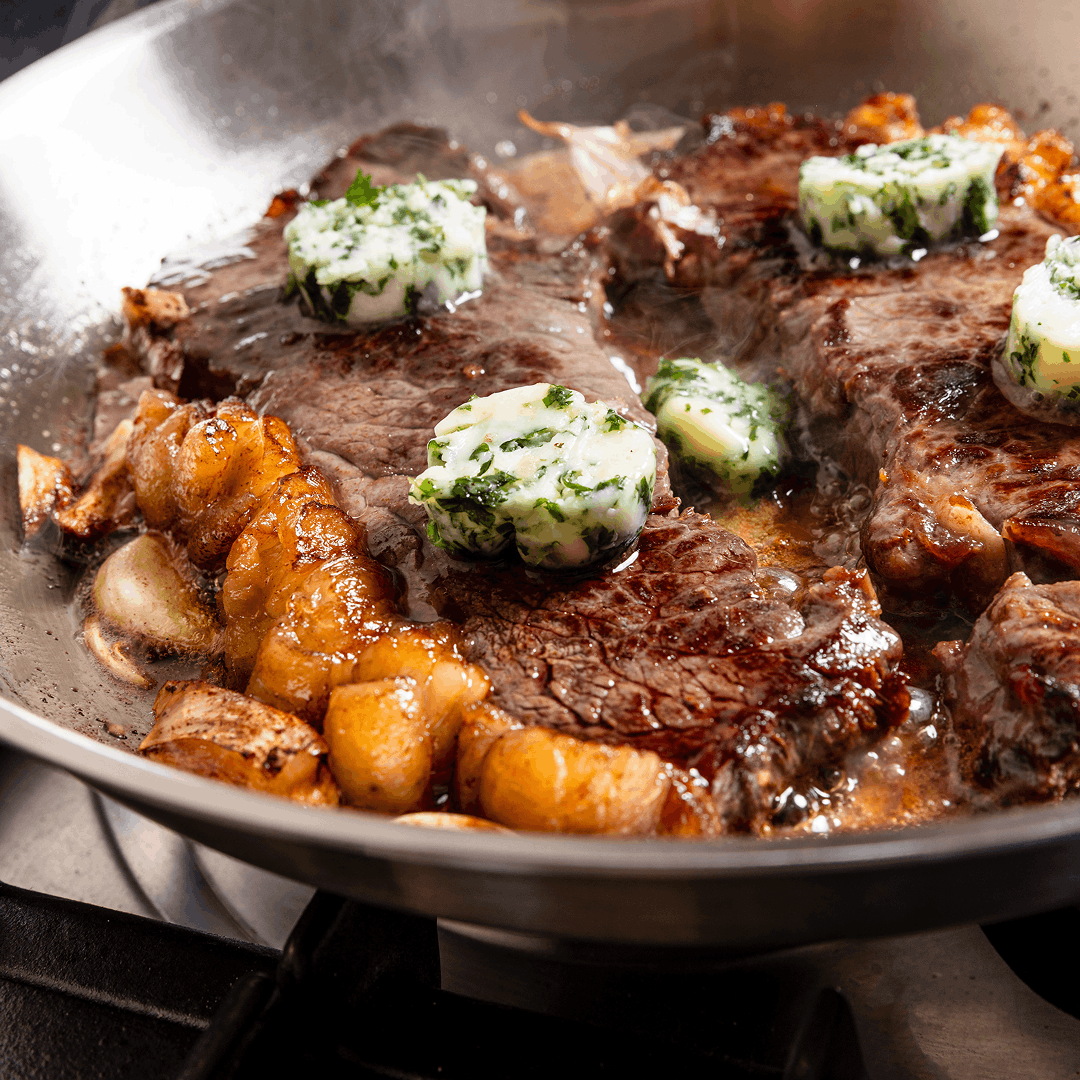 VEYUNA Stainless Steel Frying Pan Set – 3-Piece Cooking Set, Induction Ready