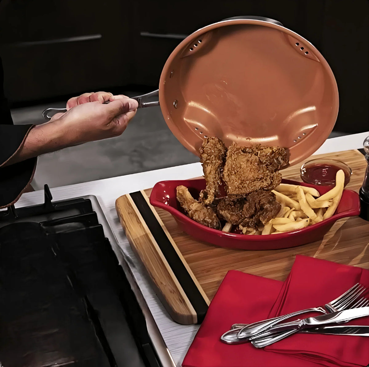 VEYUNA Air Frying Pan Set – Nonstick Cookware for Healthy Food Prep