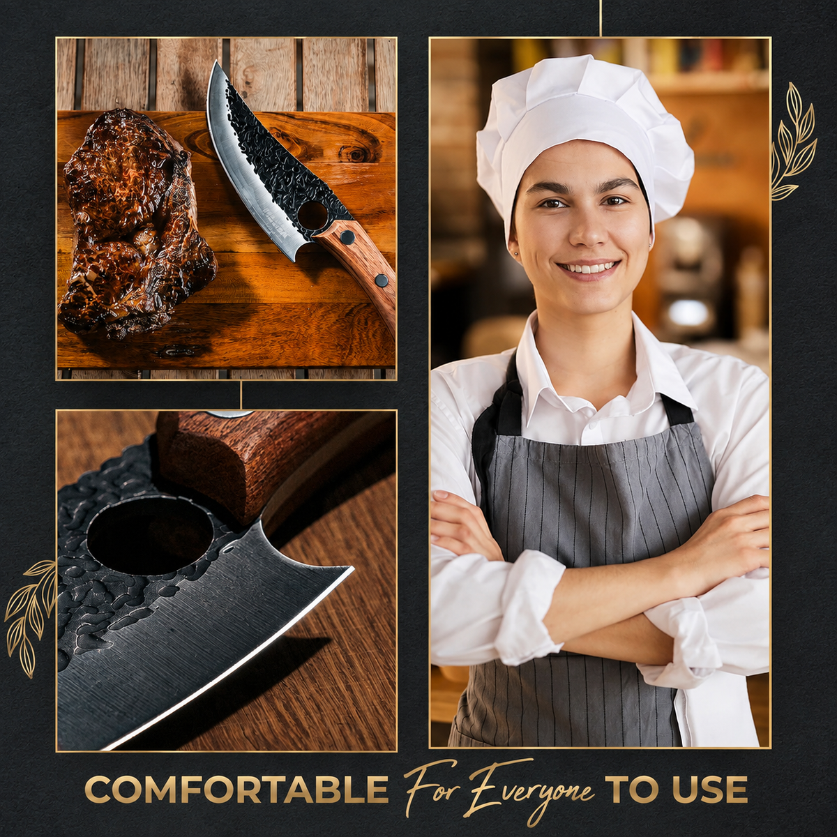VEYUNA Chef Knife 11-Inch – Ultra-Sharp Japanese Blade for Fresh Food Prep