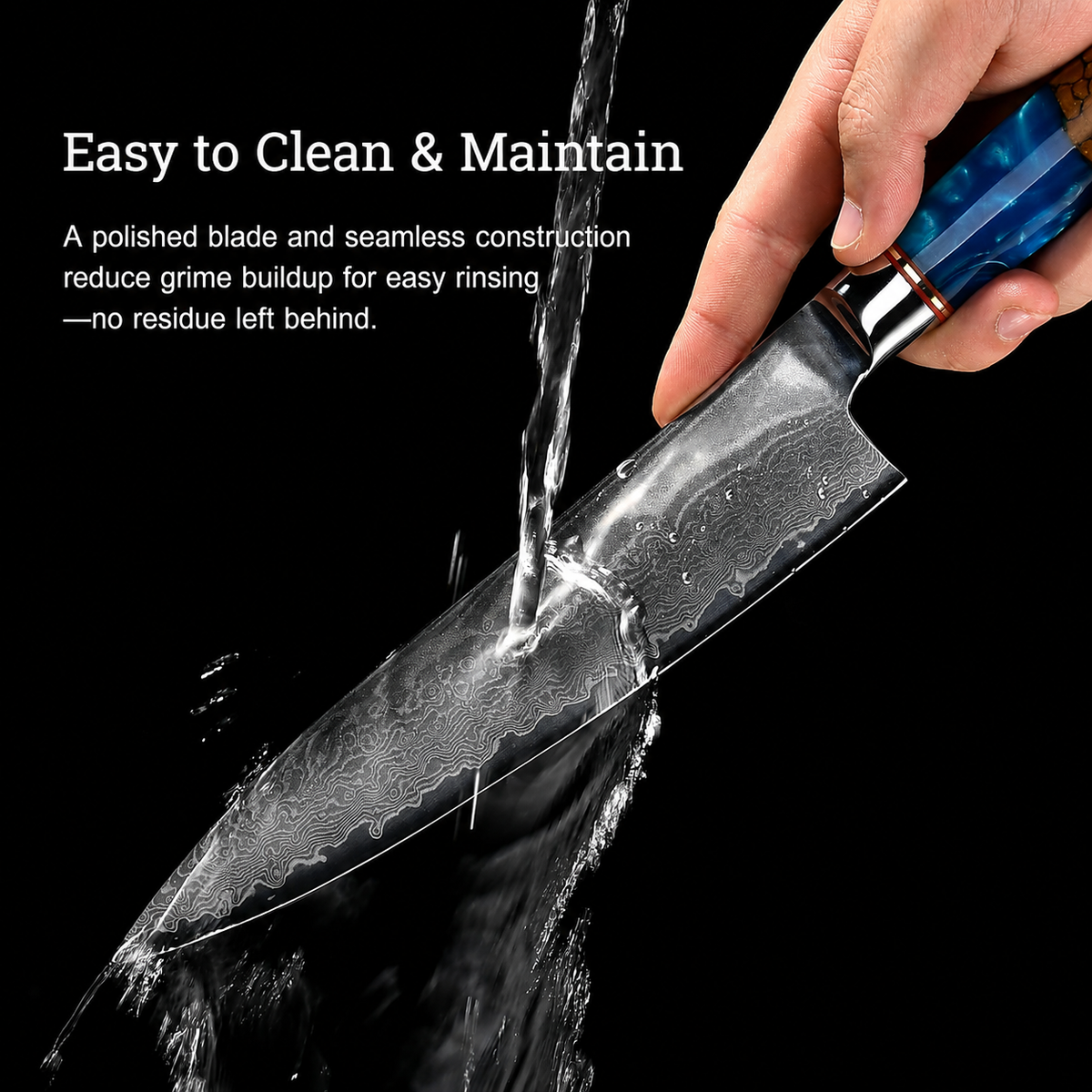 VEYUNA Chef Knife 8-Inch – VG10 Damascus Steel for Fresh Food Prep