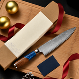 VEYUNA Chef Knife 8-Inch – VG10 Damascus Steel for Fresh Food Prep
