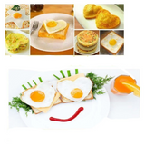 VEYUNA Egg Ring Mold Set, 5-Piece Nonstick Steel Shapes for Treats & Breakfast