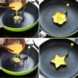 VEYUNA Egg Ring Mold Set, 5-Piece Nonstick Steel Shapes for Treats & Breakfast