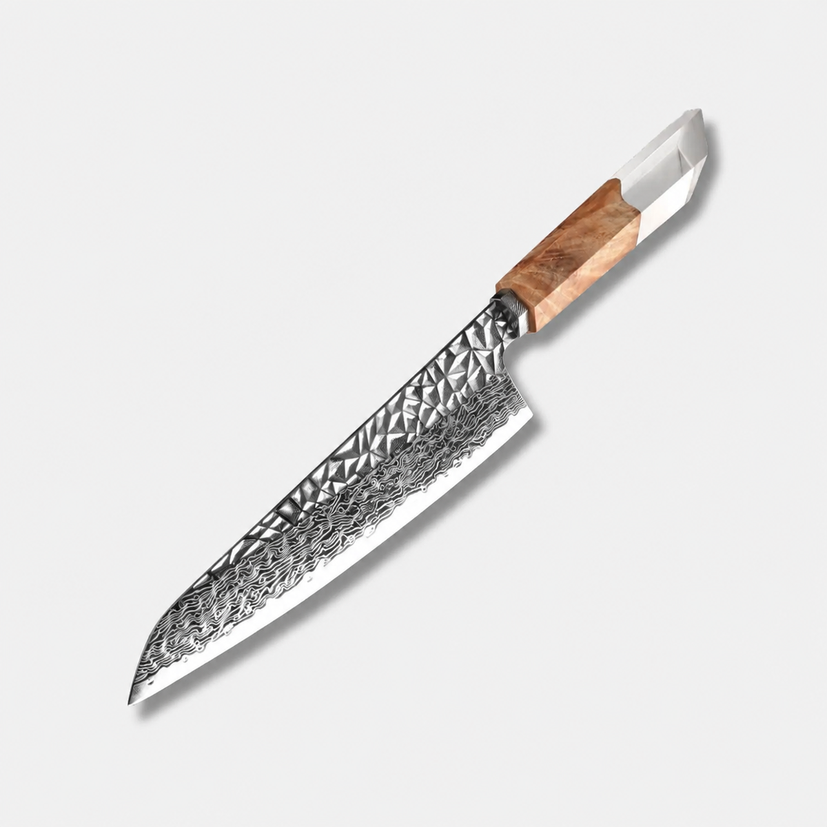 VEYUNA Damascus Steel Knife – Razor-Sharp Food Prep Blade with Ergonomic Handle