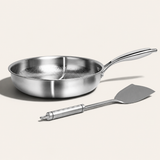 VEYUNA Titanium Hammered Pan & Flipper Set - Food Prep Cookware Duo