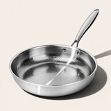 VEYUNA Titanium Hammered Frying Pan – Large Skillet for Dog & Cat Food Prep