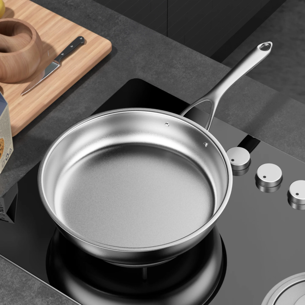 VEYUNA 24CM Titanium Frying Pan Pro – Durable Skillet for Fresh Food Prep