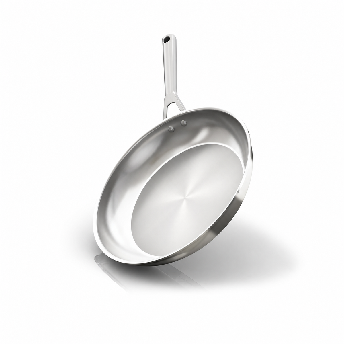 VEYUNA 30cm Stainless Steel Fry Pan – Commercial Grade for Fresh Food Prep