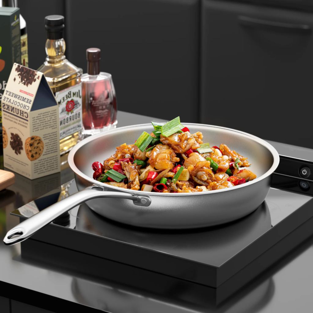 VEYUNA 24CM Titanium Frying Pan Pro – Durable Skillet for Fresh Food Prep