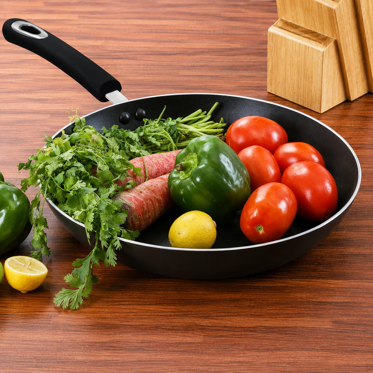 VEYUNA Frying Pan Set, 3-Piece Nonstick Induction Skillets for Food Prep