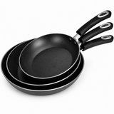 VEYUNA Frying Pan Set, 3-Piece Nonstick Induction Skillets for Food Prep