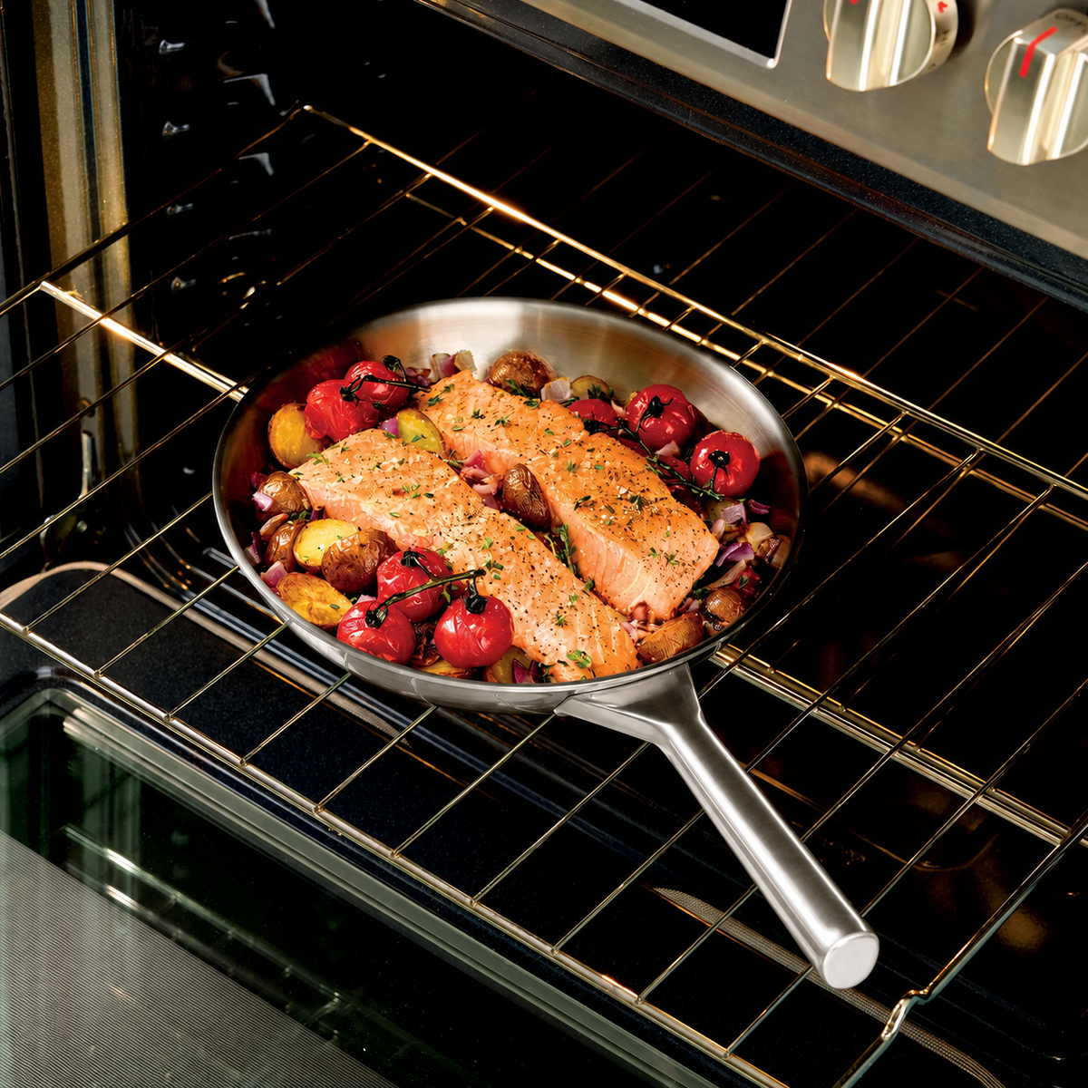 VEYUNA 30cm Stainless Steel Fry Pan – Commercial Grade for Fresh Food Prep