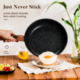VEYUNA 10-Piece Nonstick Cookware Set, Removable Handle, Stackable, Meal Prep