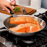 VEYUNA 30cm Stainless Steel Fry Pan – Commercial Grade for Fresh Food Prep