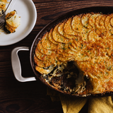 VEYUNA Carbon Steel Gratin Dish 12-Inch – Seasoned Pan for Homemade Food Prep