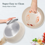 VEYUNA Cookware Set 11-Piece Nonstick Ceramic, Induction, Food Meal Prep