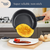 VEYUNA Cookware Set 14-Piece Nonstick Ceramic, Removable Handles, Food Prep