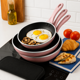 VEYUNA Frying Pan Set – 3-Piece Nonstick Cookware, Induction Ready, Easy Clean, Home
