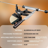 VEYUNA Knife Sharpening System – 9–25° Adjustable 360° Sharpener for Food Prep