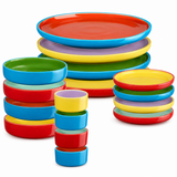 VEYUNA Dinnerware Set 16-Piece – Colorful Plates & Bowls for Dining