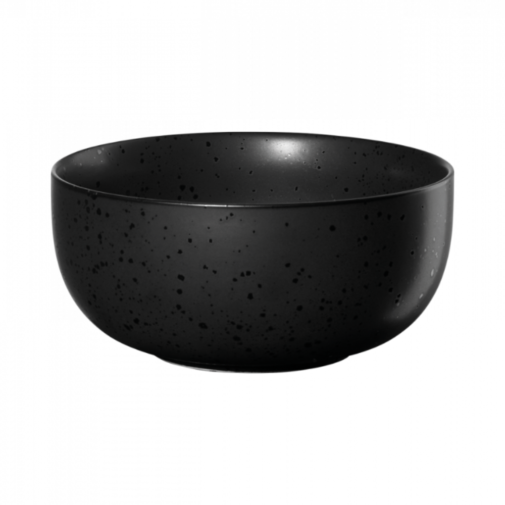 VEYUNA Dinnerware Set 18-Piece – Black Ceramic Plates and Bowls for Dining