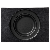 VEYUNA Dinnerware Set 18-Piece – Black Ceramic Plates and Bowls for Dining