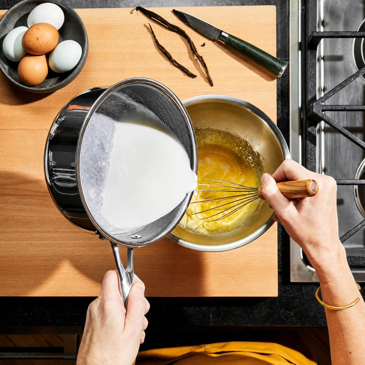 VEYUNA 2L Hybrid Nonstick Saucepan with Lid - Induction Food Prep Pot