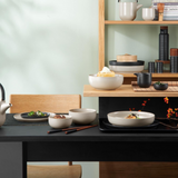 VEYUNA Dinnerware Set 18-Piece – Tofu Ceramic Plates & Bowls for Dining